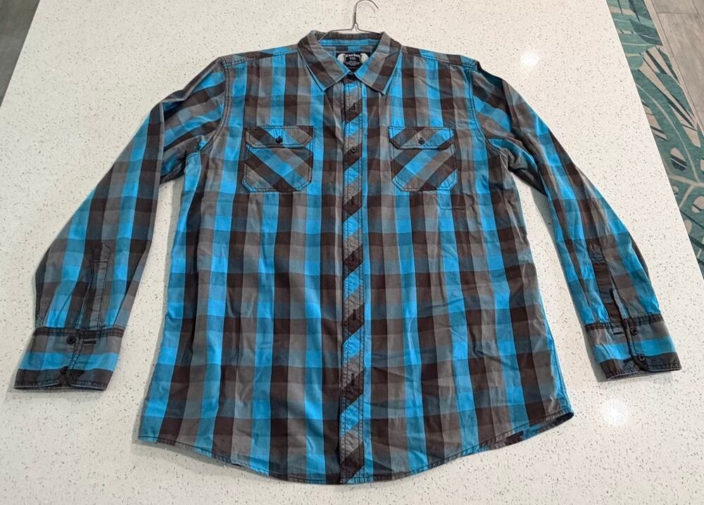 Carbon Plaid Classic Fit Men's Shirt size- XXL